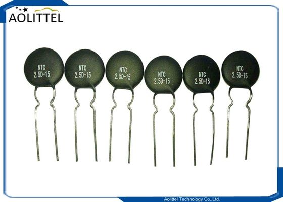 quality  Disc NTC Thermistor 2.5D-15 2.5 Ohm 15mm 7A Negative Temperature Coefficient Pitch 7.5mm factory