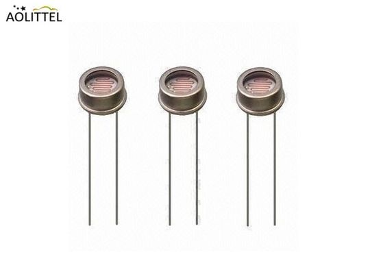 Dia 5mm Metal Encapsulation LDR Photoresistor Light Sensor With Dark Resistance 0.2-20 MOhm