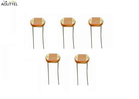 Moisture Resistance 7mm Ceramic Plastic Encapsulated CdS Photoconductive Cell For Photoresistor Photo Sensor