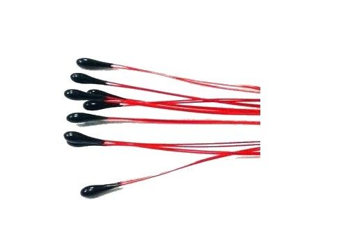 Medical Application Precise Varnished Wire Miniature Sensor Bead NTC Thermistor 30KOhm 3953 With Bendable Enamelled Wire