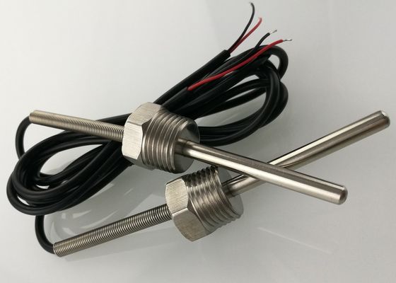 Water Temp Measurement 1/2" NPT Thread 50mm Screw Type Micro Temperature Sensor 10K With 1m Shielded Cable UL2464 22AWG