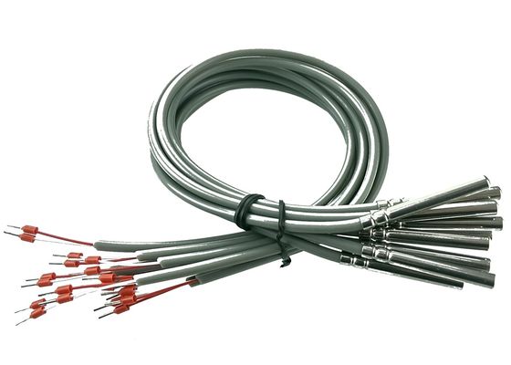 RTD Class B PT100 Platinum Resistance Micro Temperature Sensor 2 Meter Length With 6x50mm Stainless Steel 304 Housing