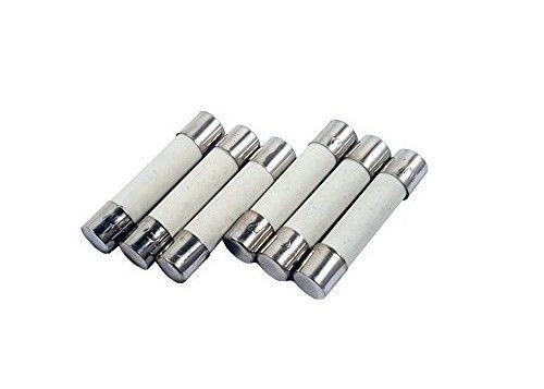 High Breaking Capacity 6.35x32mm Time Delay Cylindrical Ceramic Tube Fuse Link 10A 250V 6x30mm Slow Blow For Lighting