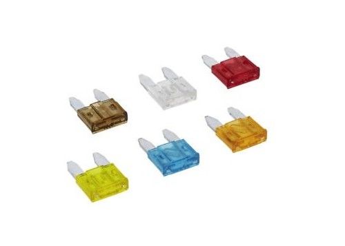 Plug In Zinc Alloy Automotive Fuses Mini Auto Blade Fuse Rated 32VDC 20A Yellow 11mm For Automotive Passenger Car