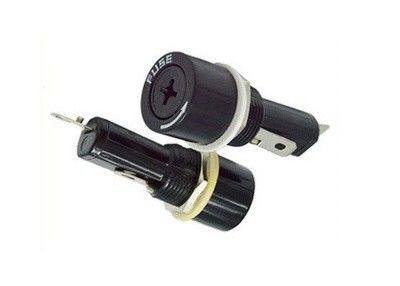 Slotted Cap Fingergrip Shock-Safe Vertical Mount PCB Fuse Holder H3-02 10A 250VAC For 5x20mm Cylindrical Glass Tube Fuse