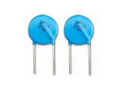 Overvoltage Suppression Fast Response VDR 25mm Zinc Oxide Varistor Resistor 25D101K 100V For Surge Protection