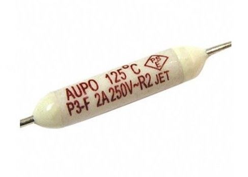 Aupo P3-F Pico Subminiature Pellet Ceramic Thermal Fuse TF Cutoff 125C 250V 2A Axial Leaded For Air Conditioner
