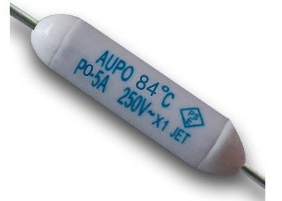 Aupo P3-F Pico Subminiature Pellet Ceramic Thermal Fuse TF Cutoff 125C 250V 2A Axial Leaded For Air Conditioner