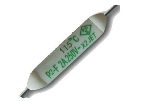 Aupo P3-F Pico Subminiature Pellet Ceramic Thermal Fuse TF Cutoff 125C 250V 2A Axial Leaded For Air Conditioner