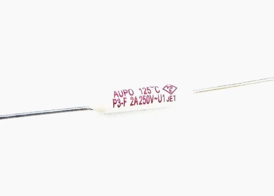Aupo P3-F Pico Subminiature Pellet Ceramic Thermal Fuse TF Cutoff 125C 250V 2A Axial Leaded For Air Conditioner