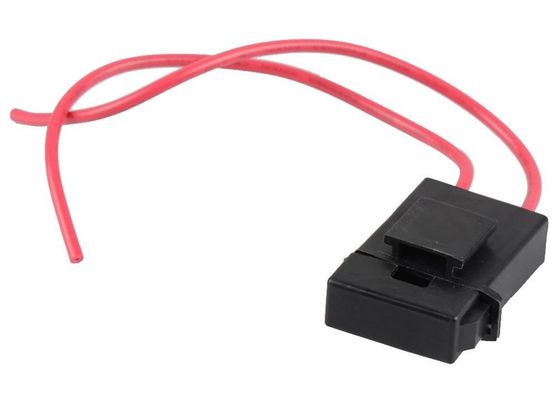 Red Wire Black Plastic Square Shell Cap Wired Inline Auto Fuse Holder Box MT205 For Mini Car Blade Fuse