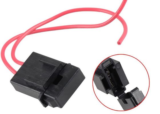 Red Wire Black Plastic Square Shell Cap Wired Inline Auto Fuse Holder Box MT205 For Mini Car Blade Fuse