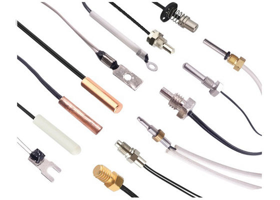 Stainless Steel Housing Brass Ring Thermistor NTC Temperature Sensor 100KOhm 3950 For Water Heater And Coffee Maker