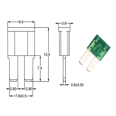 MICRO2 Automotive Blade Fuses 32V 10A Red For Ford Tap Adapter Mini Blade Fuse Holder