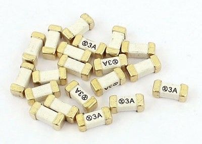 Silver Plated SET Type Slow Blow Square Ceramic SMD Surface Mount Fuse 3A 125V 2.6mmx6.1mm PSE CSA UL