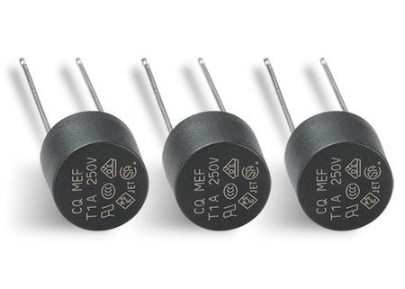 Fast Acting Cylindrical Plastic Cap Subminiature Fuse MEF 001 F1A 250V 8.35x7.7mm VDE With Tape Bulk Package