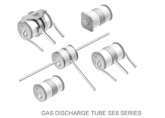 Low Capacitance SE8 Series 3 Electrode 8x10mm Ceramic Gas Discharge Tube GDT 75-600V 20% 10KA For Power Supplies