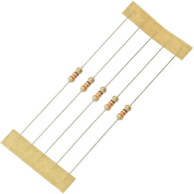 Miniature CFR Carbon Film Fixed Resistor 0.5W 1WS 330R 5% 350V Axial Leaded Khaki 9032 3.2x9mm
