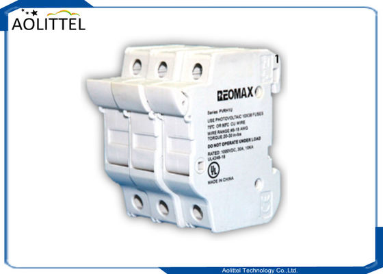 Power Safe 1 Pole 30A Rail Mount Fuse Holder PVRH1U For Ceramic Tube Solar PV Cartridge Fuse 1000VDC